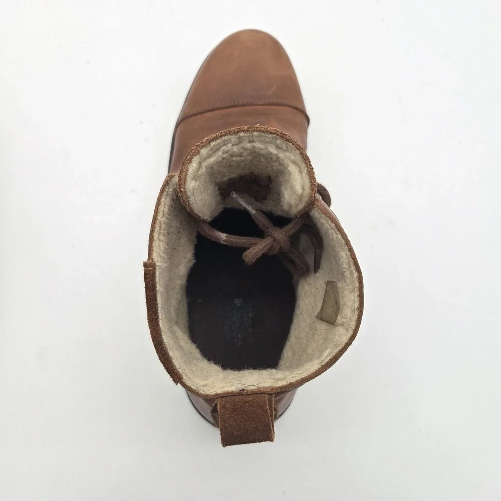 Bull Boxer Gelos Boots Mens Sz 12 Brown Leather Sherpa lining Chukka Military